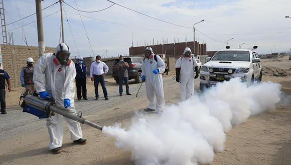 Desinfectan asentamiento de Áncash donde se reportaron primeros casos de coronavirus