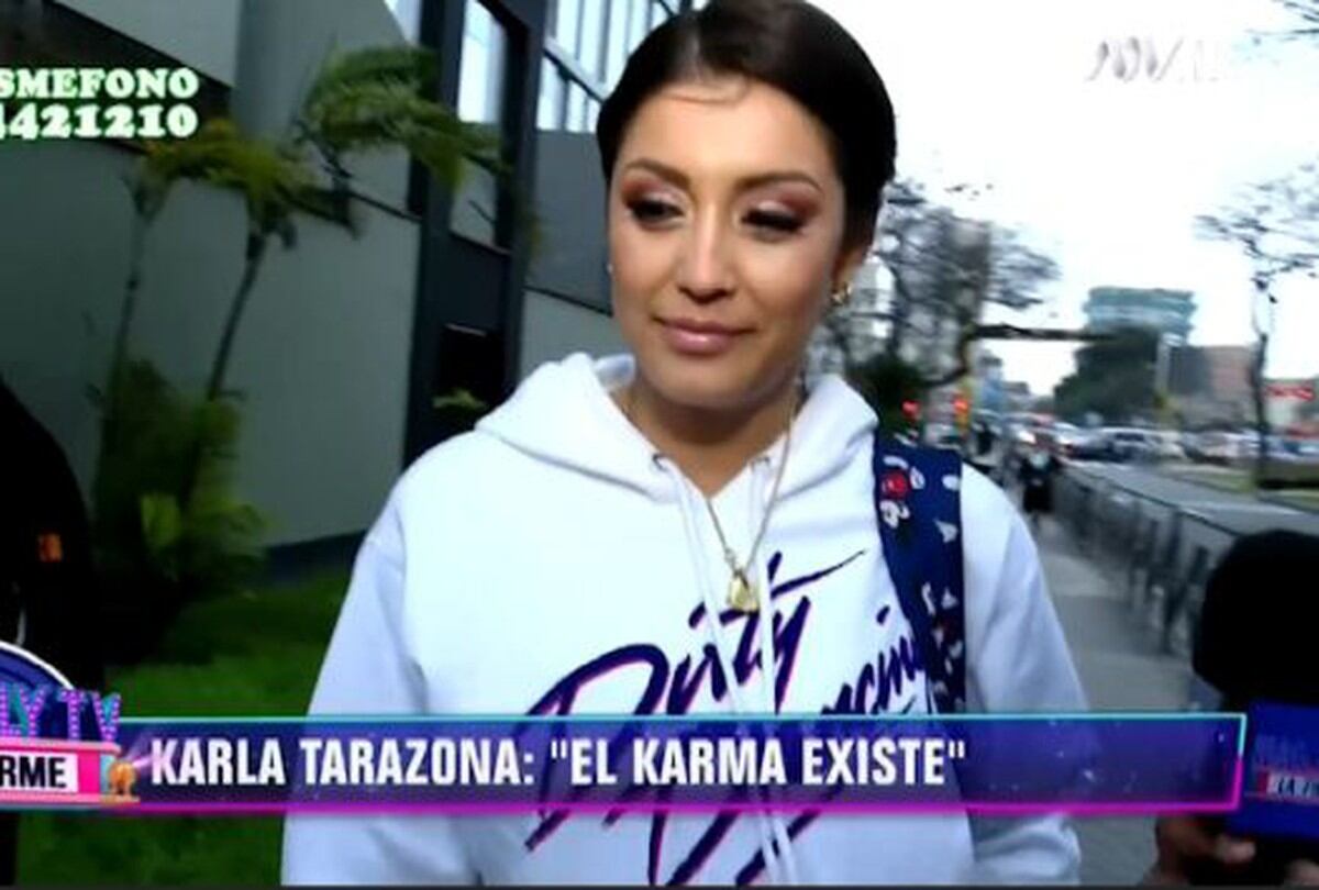 La conductora de televisión se mostró sonriente ante las cámaras de "Magaly TV, la firme". (Captura de televisión)