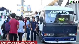 San Juan de Lurigancho: situación de pasajeros tras la suspensión del Corredor Morado