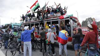 Caravana de indígenas entra a Bogotá con la expectativa de una reunión con el presidente Duque | FOTOS