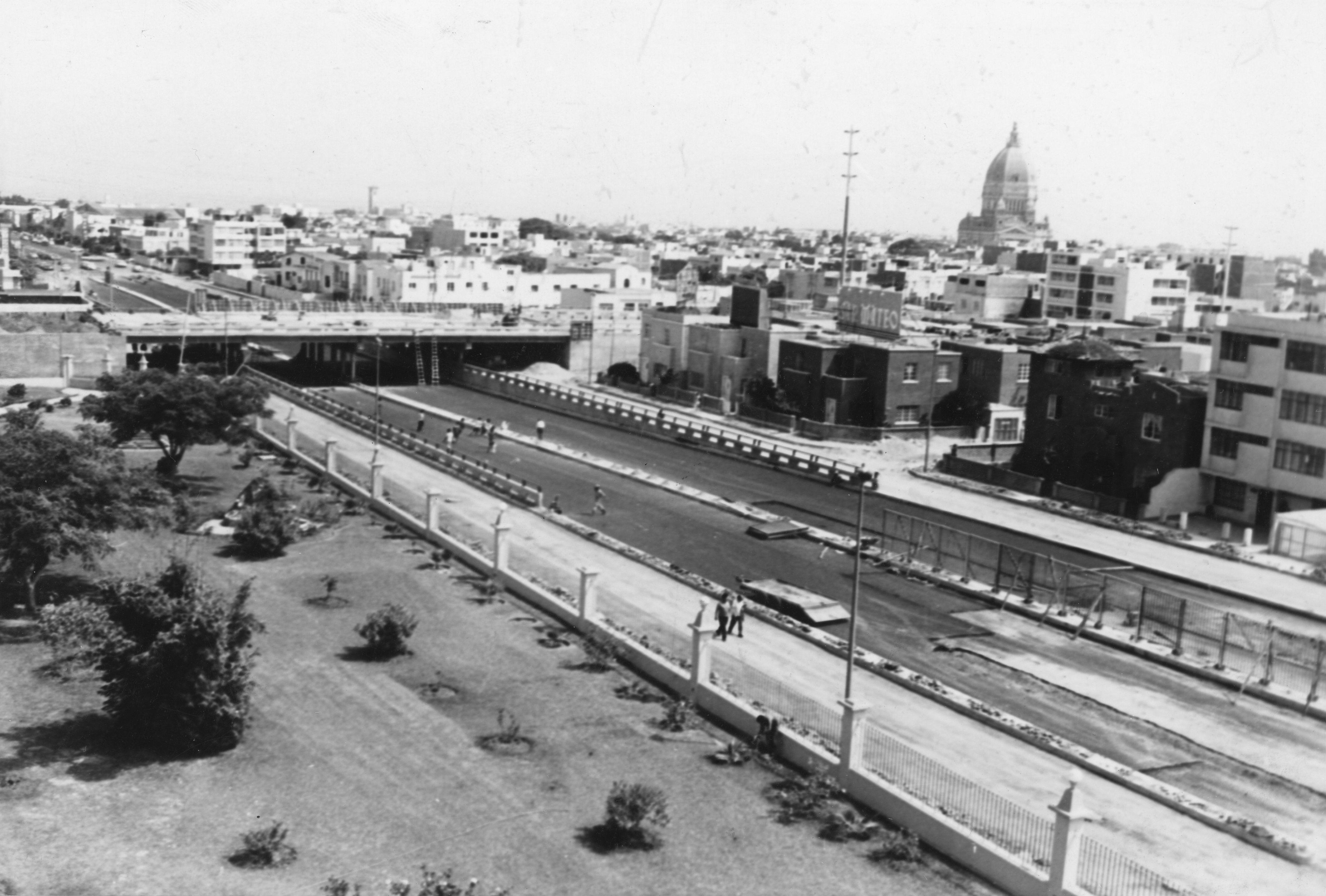 En 1974 se inició la construcción del paso a desnivel entre las avenidas La Marina y la Av. Brasil. (Foto: Archivo El Comercio)