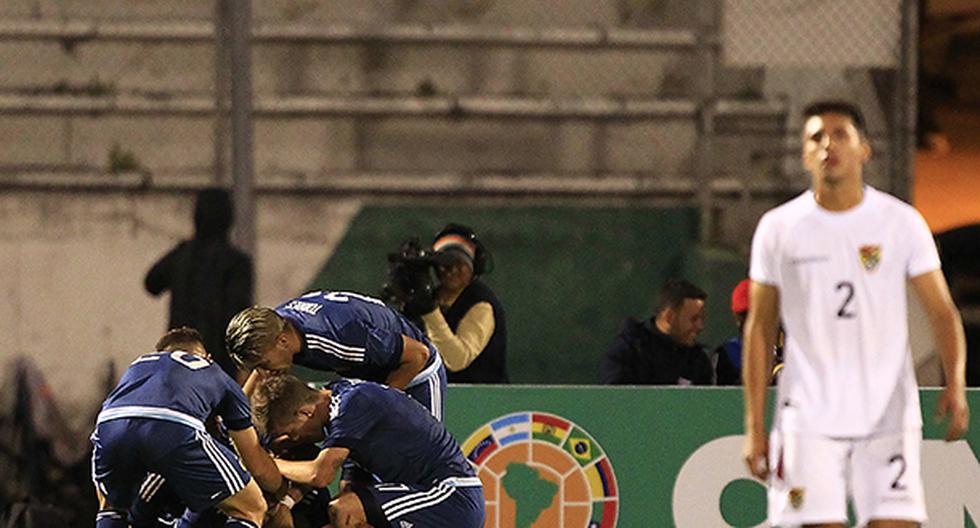 Argentina demostró que es uno de los favoritos en el Sudamericano Sub 20 con su goleada 5-1 ante Bolivia, por el Grupo B que comparte con la Selección Peruana. (Foto: EFE)