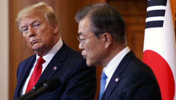 El presidente de los Estados Unidos, Donald Trump, y el presidente de Corea del Sur, Moon Jae-in. (Foto: AFP/Archivo)
