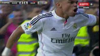 Real Madrid vs. Barcelona: el gol de Pepe en el clásico español