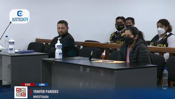 Fiscalía pide 36 meses de prisión preventiva para alcalde de Anguía, José Medina, y cuñada de Pedro Castillo, Yenifer Paredes. (Foto: Captura Justicia TV)