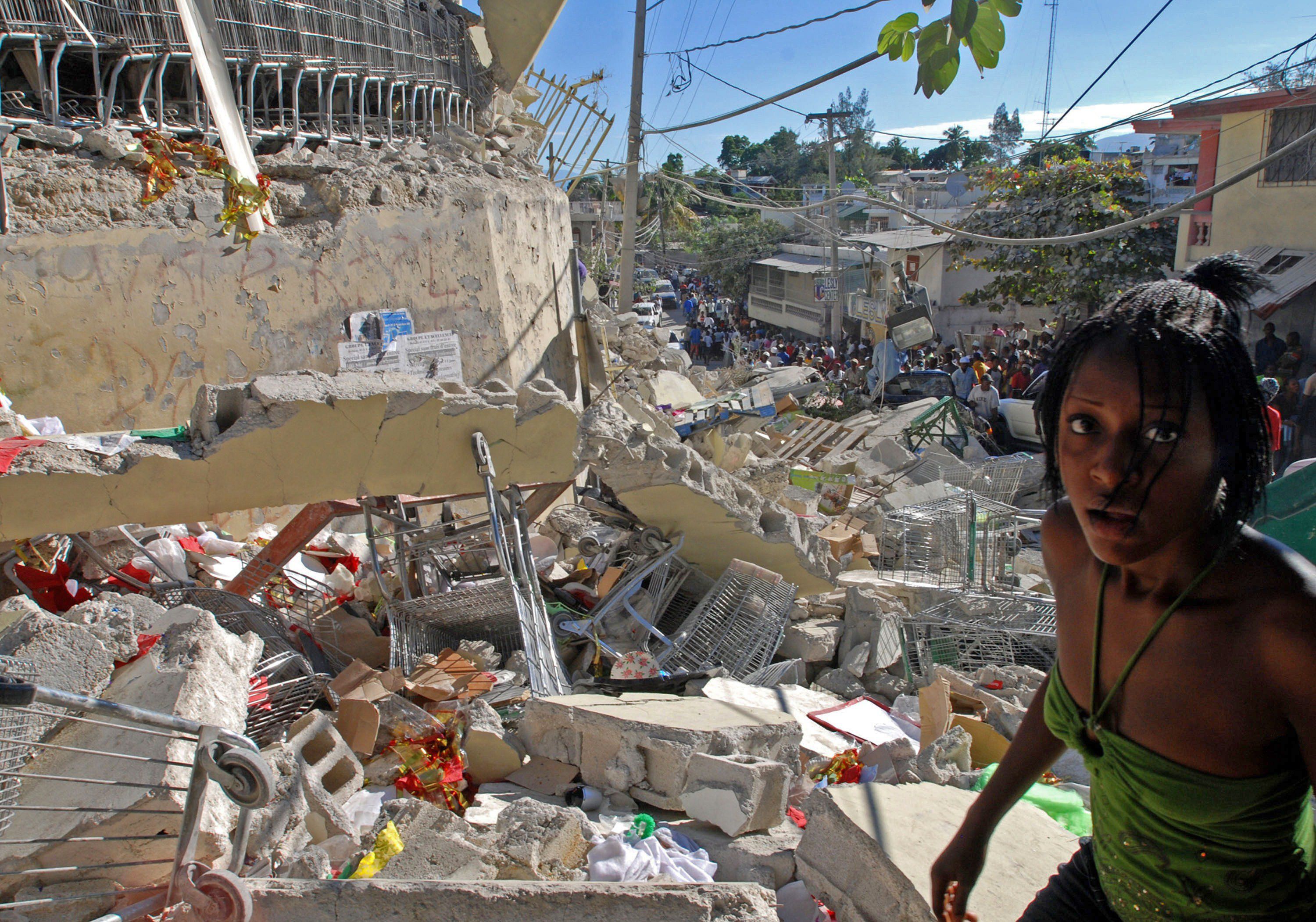 Image from 2010 showing the disaster left by the earthquake in Port-au-Prince.  AFP