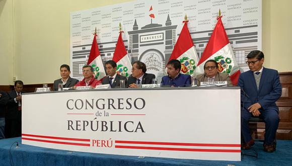 Reunión de hoy en el Congreso de la República. (Foto: El Comercio)