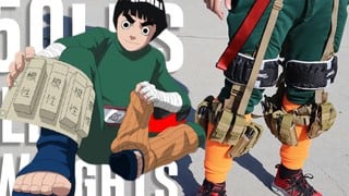 Fanático de Naruto pone a prueba el entrenamiento con pesas en las piernas de Rock Lee