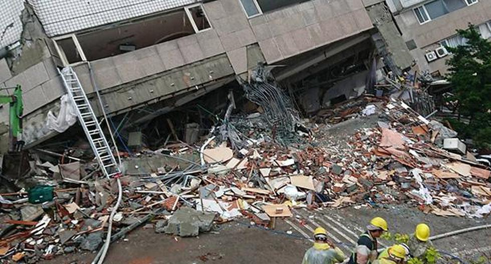 Taiwán. Terremoto de 6 grados dejó 7 muertos y 76 desaparecidos, según balance preliminar. (Foto: EFE)