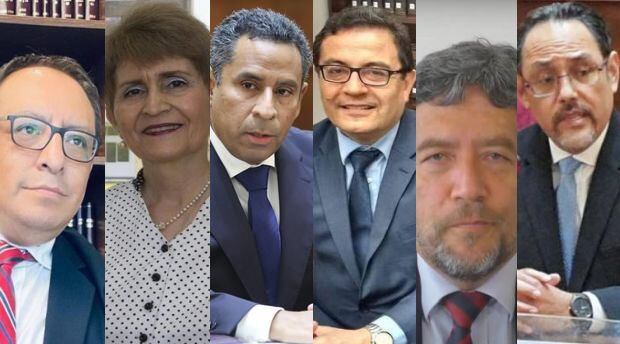 Los integrantes del Tribunal Constitucional elegidos por el Congreso el año pasado. 