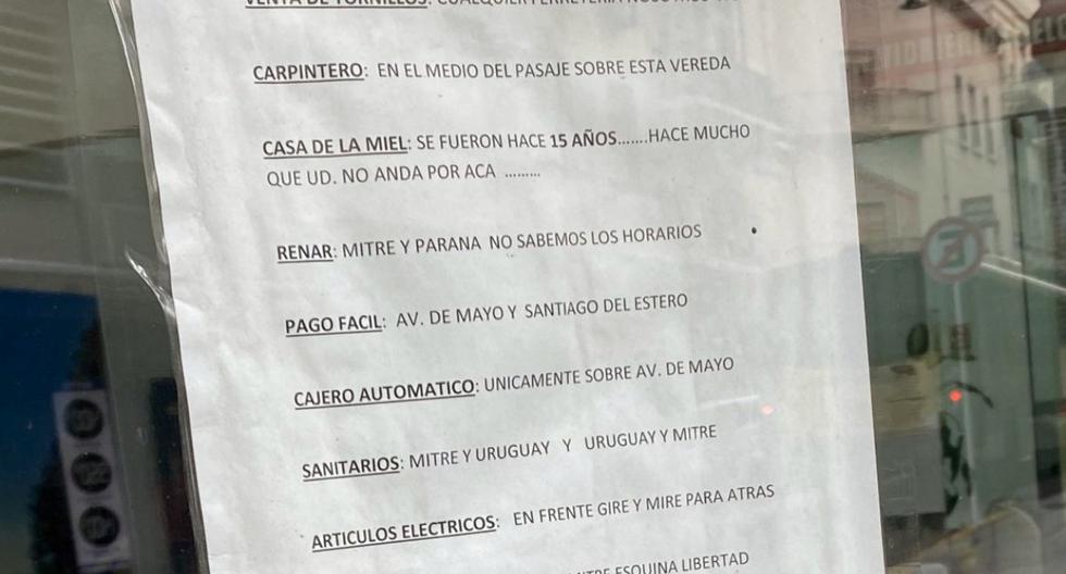 He was tired of people coming to his business to ask for directions and put up a mandatory sign |  Argentina |  Viral