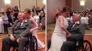 Novia baila con su padre que tiene una enfermedad terminal durante su boda y cautiva las redes