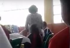 Esta maestra golpea e invita a pelear a un alumno de primaria