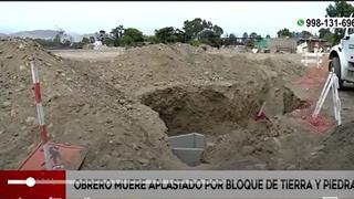 Lurín: obrero murió aplastado por bloque de arena y piedra | VIDEO