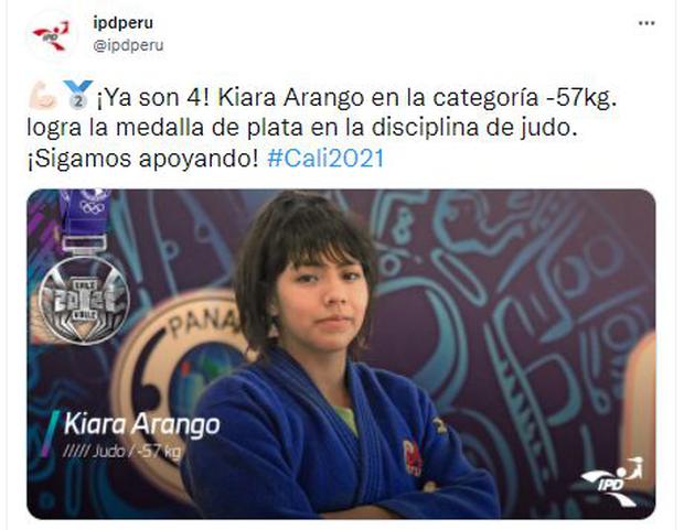 Kiara Arango obtuvo la medalla de plata en los Panamericanos Junior.