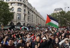 París: cerca de 10.000 personas protestan contra los bombardeos israelíes en Rafah