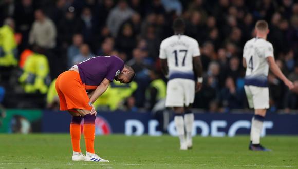 Manchester City perdió 1-0 ante Tottenham de visita por los cuartos de final de la Champions League. (Foto: Reuters)