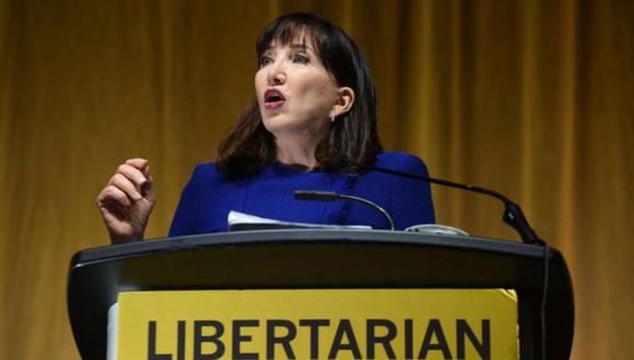Jo Jorgensen es la primera candidata mujer del Partido Libertario a la presidencia de EE.UU. (Getty Images).