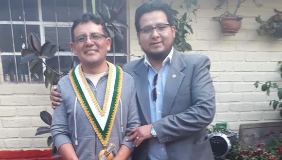 El exalcalde de Huancayo, Henry López Cantorín, junto a su tío, el nuevo jefe de Presupuesto del Minem, Daniel López Lizano