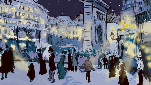 “Hoy es Navidad y la gente está de fiesta, sobre todo los niños”. (Ilustración: Giovanni Tazza).