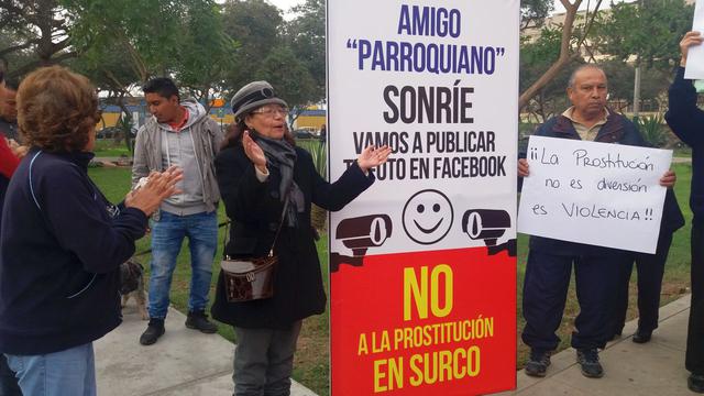 Protesta de vecinos en Surco