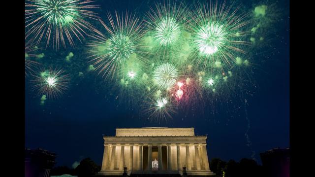 La gala por el 4 de Julio se celebró frente al frente al Monumento a Lincoln en Washington. (Fotos: Agencias)