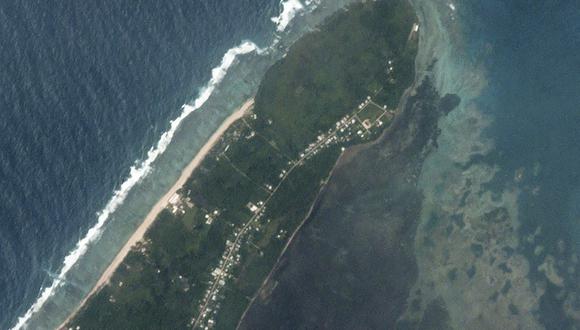 Imagen satelital de Tonga. (Foto: AP)