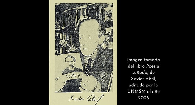Xavier Abril en su casa en Montevideo, donde vivió hasta su muerte, en 1979.