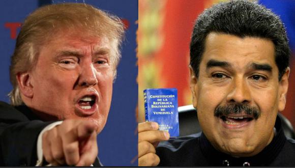 Donald Trump, presidente de Estados Unidos, y su homólogo de Venezuela Donald Trump. (AP / AFP).