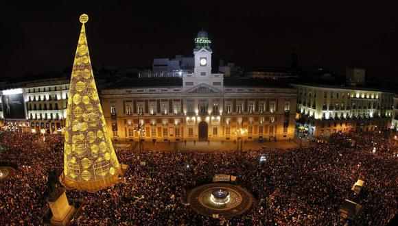 Foto de cómo se celebra la Nochevieja en Madrid. (Foto: EFE)