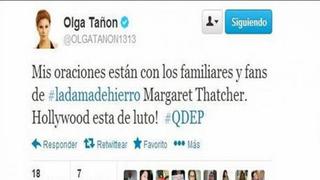 Para Olga Tañón, Margaret Thatcher era una actriz de Hollywood