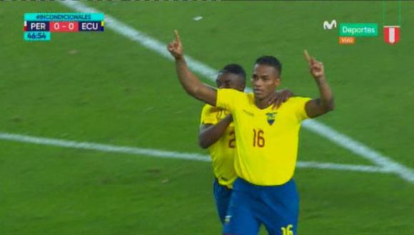 Perú vs. Ecuador EN VIVO: así fue el gol de Antonio Valencia para el 1-0 contra la selección. (Foto: captura)