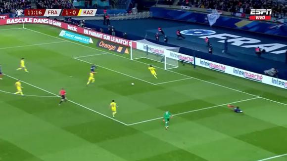 Kylian Mbappé anotó el 2-0 de Francia vs. Kazajistán. (Video: ESPN)