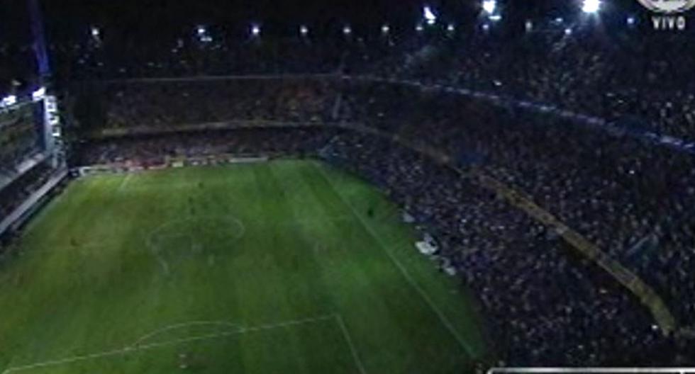 Boca Juniors vs Palestino, interrumpido por falta de luz. Copa Libertadores. (Foto: Captura)