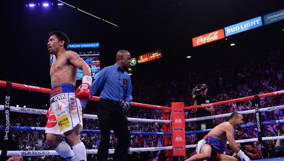 Manny Pacquiao venció a Keith Thurman por decisión de los jueces | Foto: Agencias