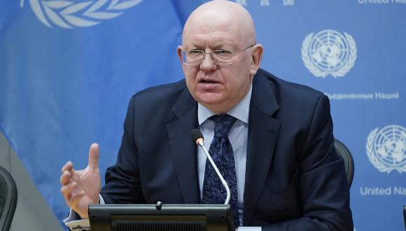 El embajador ruso ante la ONU, Vassily Nebenzia, abandonó una reunión del consejo de seguridad por las acusaciones de que Moscú estaba utilizando como arma la crisis alimentaria. (Foto de John Lamparski/NurPhoto/REX)