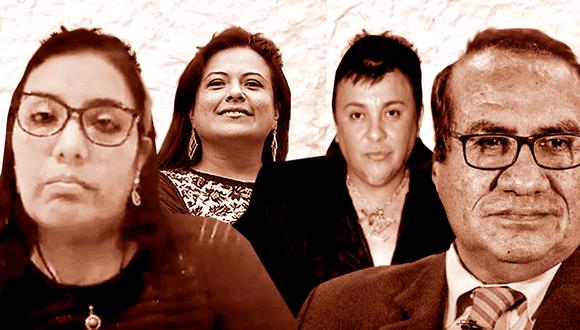 Ordenan la detención preliminar de Mirian Morales, Karem Roca, Richard Cisneros, Óscar Vásquez y otros seis implicados (Foto: Composición El Comercio)