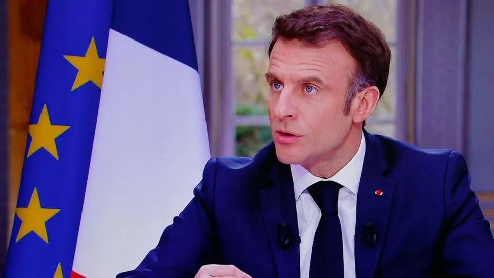 President Macron defended his reform on television.  (AFP)