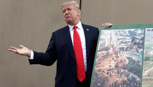 Donald Trump buscaría desviar 3.600 millones de dólares del fondo de construcción militar para levantar más barreras fronterizas. (AP)