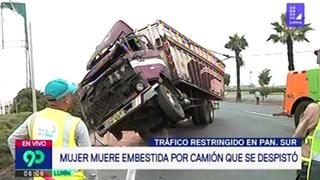 Lurín: mujer muere tras ser atropellada por camión que se despistó | VIDEO