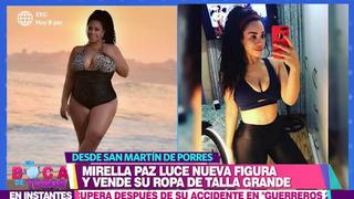 Mirella Paz reapareció en televisión vendiendo su ropa talla 4XL tras bajar 36 kilos 
