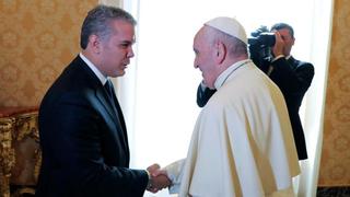 Papa Francisco respalda la política de acogida de venezolanos de Iván Duque