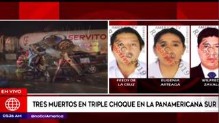 San Bartolo: tres muertos tras triple choque en la Panamericana Sur