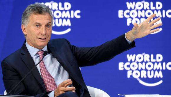 Macri promueve una reapertura de la economía argentina con la fórmula de Occidente. En Davos, esta semana, se reunió con importantes empresarios y líderes. (AFP)