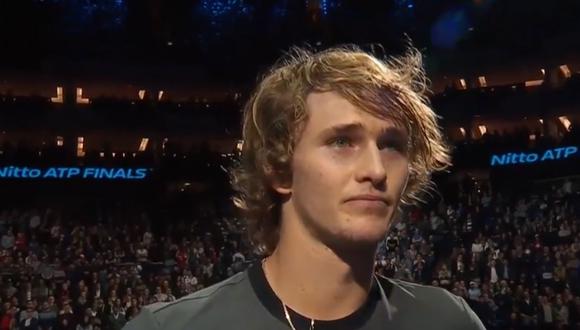 Zverev vivió incómodo momento que lo llevó al borde de las lágrimas tras ganarle a Federer | VIDEO. (Foto: Captura de video)