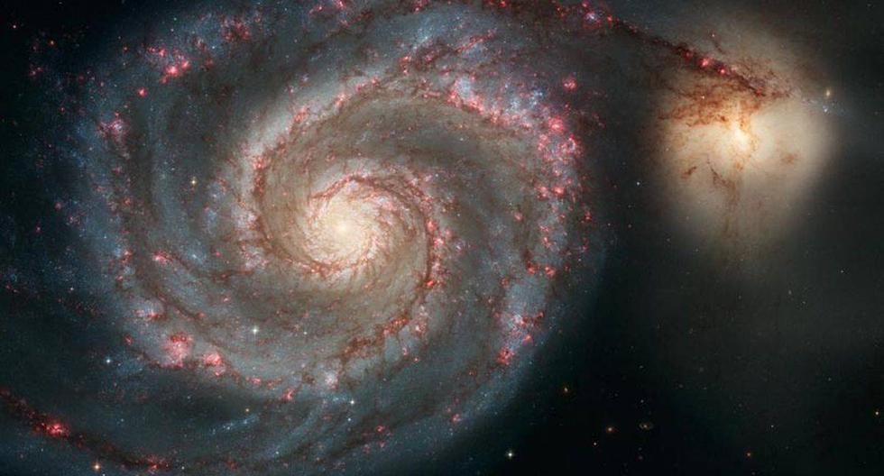 Bautizado *M51-ULS-1b*, es probablemente un poco más pequeño que Saturno y orbita un sistema binario a una distancia de quizás diez veces la distancia de la Tierra al Sol. (Foto: S. Beckwith (STScI) Hubble Heritage Team, (STScI/AURA), ESA, NASA)