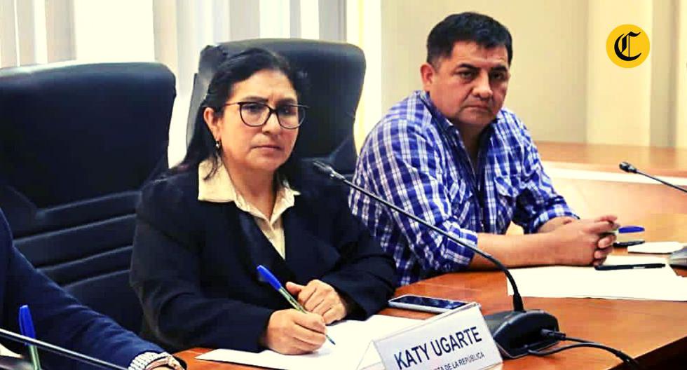 Katy Ugarte y Wilber Felices en una mesa de trabajo organizada por su despacho en octubre del 2022