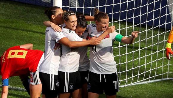 España no pudo frente a Alemania y perdió por 1-0 por el Mundial Femenino. El partido se llevó a cabo en el Stade du Hainaut (Foto: EFE)