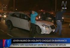 Lima: joven murió tras un violento choque vehicular en Barranco
