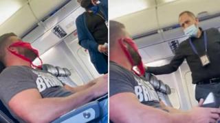 Expulsan a pasajero de un avión en Florida por llevar una tanga como mascarilla | VIDEO
